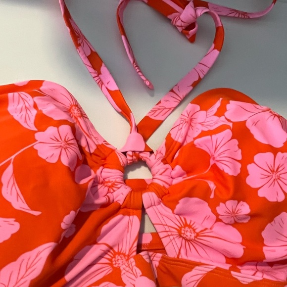 Target Orange and Pink Bikini Top - Picture 2 of 5